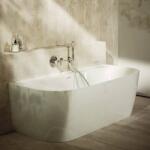 Laufen H2201170000001 MEDA Fürdőkád, hátfalhoz illeszkedő, 180x80 cm, Marbond kompozit anyagból (h2201170000001)