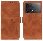 KHAZNEH RETRO Husă rabatabilă pentru Xiaomi Poco F6 Pro maro