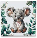  Festés számok szerint - Boldog koala Méret: 50x50cm, Keretezés: Keret nélkül (csak a vászon)