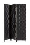 Bizzotto Paravan decorativ bambus hartie negru Jalila 135x6x180 cm (0721681)