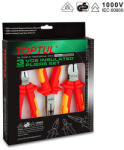 TOPTUL Set Clești vde izolati electric pana la 100v (patent + cleste spit + svichi+ cleste de dezizolat) MAC1010GAAE0301 Cleste