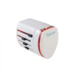 SPACER Adaptor universal SPACER, compatibilitate cu toate prizele-150 tari, intrare suplimentara 2xusb, rezistenta la temperaturi inalte/protectie la oxidare (cupru placat cu nichel), tensiune: 110-250V, amp