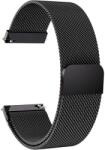  Mobilly univerzális fém pótszíj mágneses záródással, Milánói szíj, 22mm, fekete (DST-01-00 22mm black)