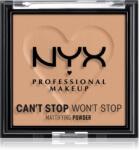 NYX Professional Makeup Can't Stop Won't Stop Mattifying Powder mattító púder árnyalat 06 Tan 6 g