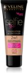 Eveline Cosmetics Selfie Time alapozó és korrektor 2 az 1-ben árnyalat 03 Vanilla 30 ml