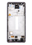 Samsung Galaxy A52 LTE/5G kompatibilis LCD modul kerettel, OEM jellegű, király lila (GH82-25524C)