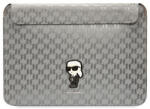KARL LAGERFELD Sleeve Saffiano Monogram Ikonik KLCS14SAKHPKG 14" laptop tok, ezüst (KLCS14SAKHPKG)