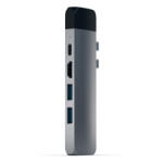 Satechi Aluminum Dual USB-C Pro Hub, 4k HDMI, 2x USB-A 3.0, 1x USB-C, Gigabit Ethernet és kártyaolvasó, szürke (ST-TCPHEM)
