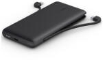 Belkin Boost Charge Plus Power bank / külső akkumulátor Lightning/USB-C kábellel, 10000mAh, fekete (BPB006BTBLK)