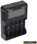 XTAR VX4 Ni-MH, LiFePO4, 1, 5V és 3, 6V/3, 7V Li-ion teszter töltő hálózati adapterrel