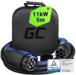 GreenCell Green Cell Snap Type 2 EV töltőkábel 11 kW 5 m Tesla Model 3 S X Y, VW ID. 3, ID. 4, Kia EV6, Hyundai IONIQ 5, Ford Mach-E (GC-36705)