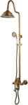 Trendy Sanitary zuhanyoszlop, három funkciós, antik bronz