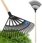 Kotarbau Greblă de grădină din plastic pentru frunze iarbă cu mâner 44 cm - Culoare negru (ZSY3068) Grebla