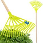 Kotarbau Greblă de grădină din plastic pentru frunze iarbă cu mâner 44 cm - Culoare verde mentă (ZSY3071) Grebla