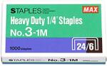 MAX No 3-1M 24/6 1000db/csomag fűzőkapocs (2M3-1M) - officedepot