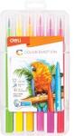 Deli Color Emotion 12db-os vegyes színű ecsetfilc készlet (DEC10304) - officedepot