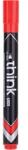 Deli Think 1, 5-5, 0 mm piros vágott hegyű permanent marker (DEU10140) - officedepot