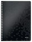 Leitz Wow A4 kockás fekete spirálfüzet (46380095) - officedepot