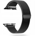  Okosóra szíj - Apple Watch 2 / 3 / 4 / 5 / 6 / 7 / 8 / 9 / Ultra / SE (42/44/45/49 mm) - mágneses fekete fémszíj - graffistore