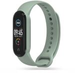  Okosóra szilikon szíj - Xiaomi Mi Smart Band 5 / 6 / 6 NFC / 7 - olivazöld szilikon szíj - graffistore