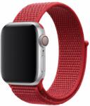  Okosóra szíj - Apple Watch Series 1/2/3/4 (42mm-44mm) - DEVIA piros szövet, tépőzáras szíj - graffistore