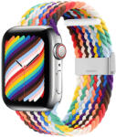  Okosóra szíj - Apple Watch Series 2/3/4/5/6/7/8/9/SE (38mm-40mm) - Color 2, fonott szövet szíj (strech) - graffistore