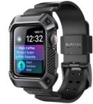  Okosóra szilikon szíj+tok - Apple Watch 4 / 5 / 6 / 7 / 8 / 9 / SE (44 / 45 mm) - SUPCASE Unicorn Beetle Pro fekete szilikon szíj+tok - graffistore