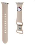  Okosóra szilikon szíj - Apple Watch Series 4/5/6/7/8/9/SE (38-40-41mm) szíj - Hello Kitty - bézs szilikon szíj - graffistore