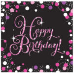 Amscan Happy Birthday szalvéta 16 db-os 32, 7*32, 7 cm DPA9901182 (DPA9901182)