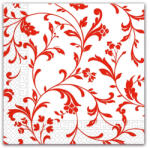 Procos Piros mintás Arabesque Red szalvéta 20 db-os 33x33 cm FSC PNN80904 (PNN80904)
