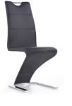 Halmar Scaun tapitat Emma, pentru living/dining, cadru cromat, piele ecologica neagra, inaltime 101 cm