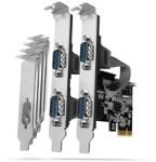 AXAGON PCEA-S4N 4 db soros portos 1 sávos PCI-Express kártya (PCEA-S4N) - officedepot