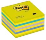 Post-it 3M Post-it neon kék/zöld 76x76mm 450 lapos öntapadó kockatömb (7100172387) - officedepot