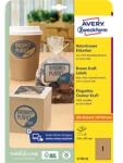 AVERY L7109-25 210x297mm újrahasznosított barna kraft etikett (L7109-25) - officedepot