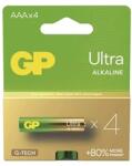 GP Batteries GP B02114 Ultra AAA (LR03) alkáli mikroceruza elem 4db/csomag (B02114) - officedepot