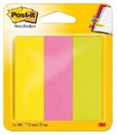 Post-it Post-i 25x76mm 3x100lap színes papír jelölőlap (7100172769) - officedepot