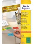 AVERY L6040-20 45, 7x21, 2mm visszaszedhető 960db-os zöld etikett (L6040-20) - officedepot
