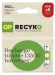 GP Batteries GP ReCyko NiMH Akkumulátor HR03 (AAA) 950mAh 6db (B2511V) - officedepot