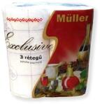 MÜLLER Müller Exclusive 3rétegű 2tekercs/csomag háztartási papírtörlő (HPT3R)