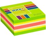 STICK N Stick`N 51x51 mm 250 lap neon green mix öntapadó kockatömb (21534) - officedepot