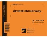  B. 13-67/A/V A6 50x3lap fekvő "Átvételi elismervény" nyomtatvány (B.13-67/A/V) - officedepot