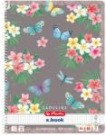 Herlitz Caiet A4 cu spira Herlitz, 80 file, 70 g/mp, Matematica, Motiv ladylike, Gri (50044238/GRI)
