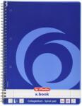 Herlitz Caiet A4 cu spira Herlitz, 80 file, 70 g/mp, Dictando College, Albastru (0306423)