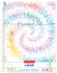 Herlitz Caiet A4 cu spira Herlitz, 80 file, 80 g/mp, Dictando, Motiv new batik freedom (50044122)