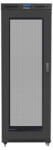 Lanberg FF01-8027-23BL 19" 27U SZÉL: 800mm MÉLY: 1000mm MAG: 1438mm lapraszerelt LCD hálós fémajtós fekete rack szekrény (FF01-8027-23BL)