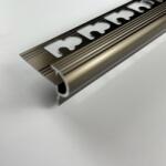 VIARPROFIL íves Beépíthető Eloxált Alumínium Lépcső Profil 10mmx2, 5m Bronz
