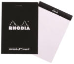 RHODIA A5 ponthálós 80lap fekete jegyzettömb (P1131-0093) - haztartasibolt