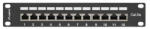 Lanberg PPF5-9012-B 10" 1U 12port Cat. 5e FTP árnyékolt fekete patch panel (PPF5-9012-B) - haztartasibolt