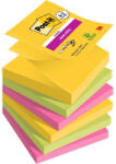 Post-it Super Sticky Carnival 76x76mm 90lapos 4+2db vegyes Z-jegyzettömb (7100259228) - haztartasibolt