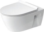 Duravit No. 1 DuraStyle Basic Fali WC-szett mélyöblítésű és perem nélküli, magasfényű fehér 45820900A1 (45820900A1)